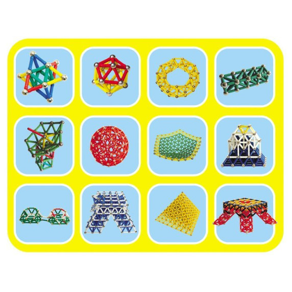 Jucărie de construcție magnetică - 60 piese - Inlea4Fun MAGNASTIX ZA0655 