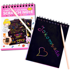  Vyškrabávací dúhový notes SCRATCH NOTE - ružový - 