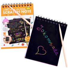 Vyškrabávací duhový notes SCRATCH NOTE - oranžový - 
