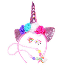 Cordeluță cu colier și inele pentru copii - unicorn - Inlea4Fun DREAM UNICORN - 