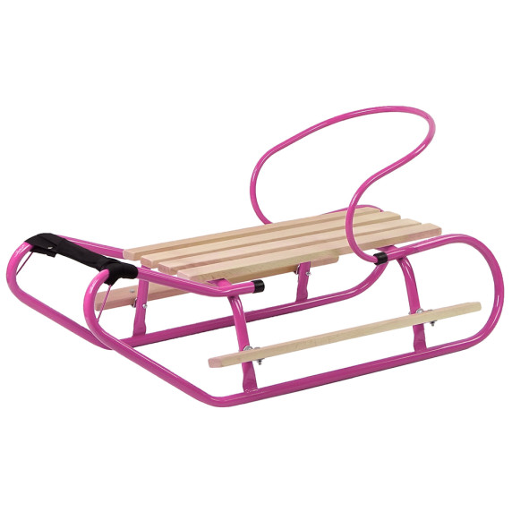 Fém szánkó 83 cm LEAN SPORT - Rózsaszín