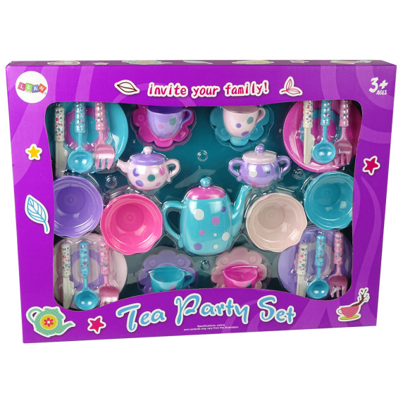  Set de ceai pentru copii  Inlea4Fun TEA PARTY SET - mov/albastru