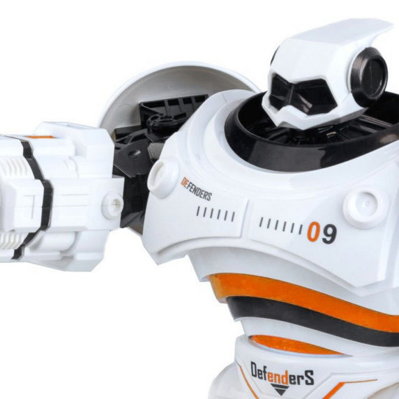 Távirányítós harci robot 33 cm Inlea4Fun RC DefenderS Robot - oranžový