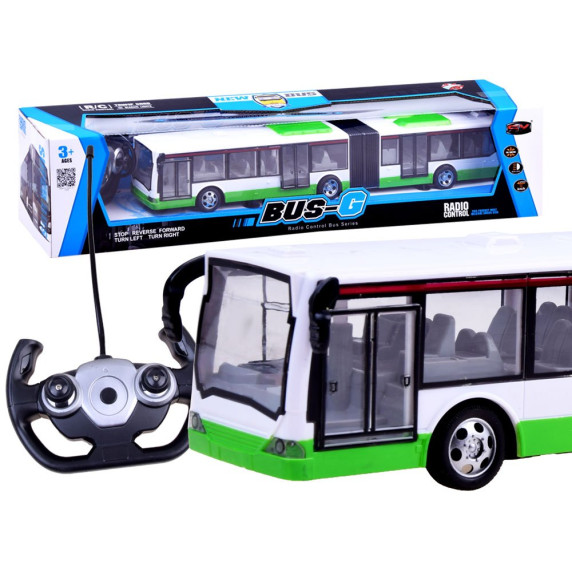 Autobus na diaľkové ovládanie Inlea4Fun RC BUS-G - zelený