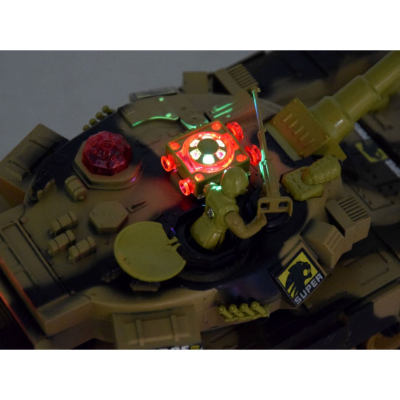 Tanc cu telecomandă, efecte sonore și luminoase, RC War Tank Inlea4fun