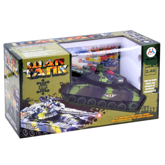 Tanc cu telecomandă, efecte sonore și luminoase, RC War Tank Inlea4fun