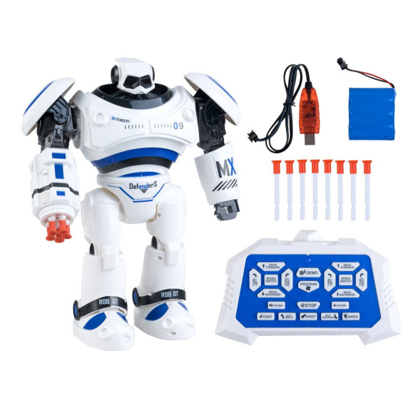 Robot cu telecomandă - 33 cm - Inlea4Fun RC DefenderS 