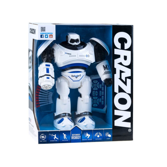 Robot cu telecomandă - 33 cm - Inlea4Fun RC DefenderS 