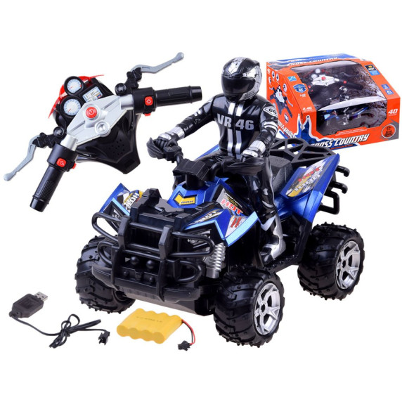 Távirányítós kisautó RC Inlea4Fun QUAD CROSS COUNTRY - kék