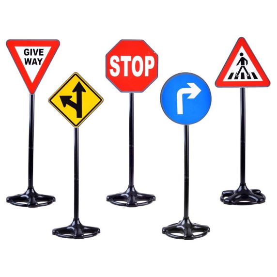 Játék közlekedési táblák 83 cm Inlea4Fun TRAFFIC SIGN 