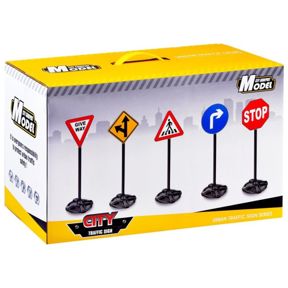 Játék közlekedési táblák 83 cm Inlea4Fun TRAFFIC SIGN 