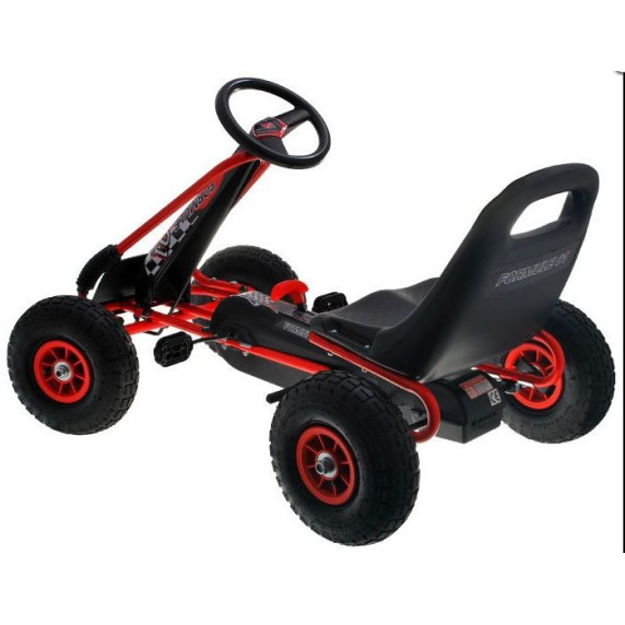 Pedálos Gokart gumi kerekekkel Inlea4Fun  SP0153 - piros