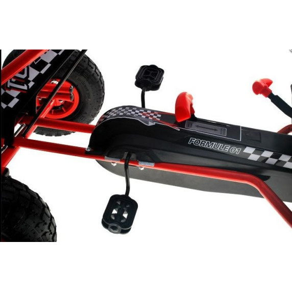Pedálos Gokart gumi kerekekkel Inlea4Fun  SP0153 - piros