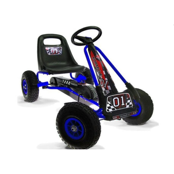 Pedálos Gokart gumi kerekekkel Inlea4Fun  SP0153 - kék