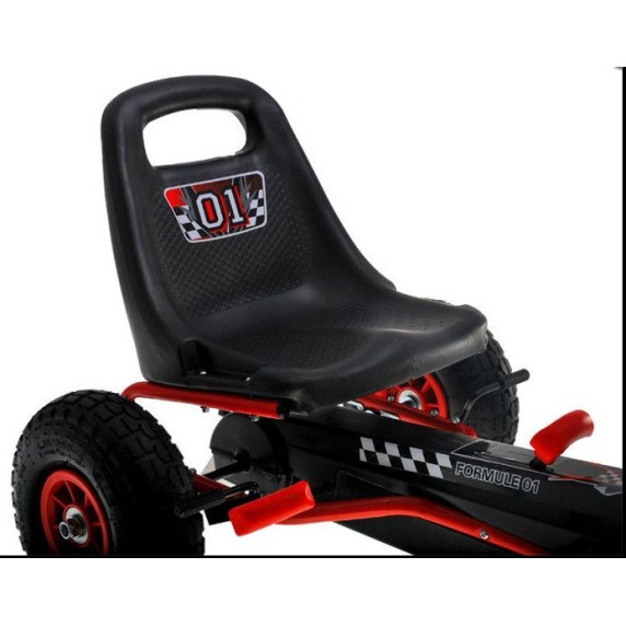Pedálos Gokart gumi kerekekkel Inlea4Fun  SP0153 - piros
