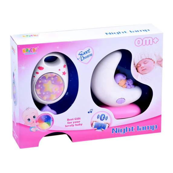 Veioză cu cutie muzicală - roz - Inlea4Fun SWEET DREAMS