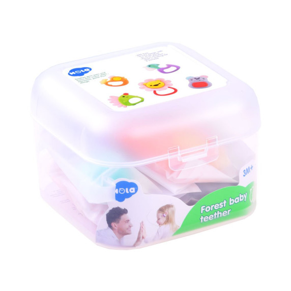 Csörgő és rágóka szett 5 db HOLA Forest Baby