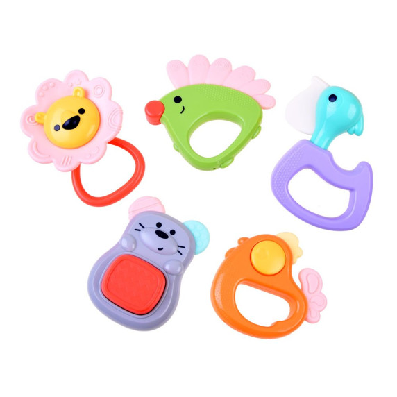 Csörgő és rágóka szett 5 db HOLA Forest Baby
