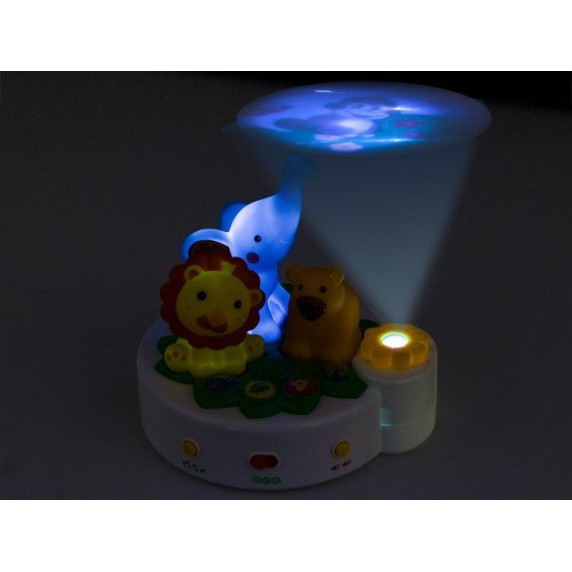 Detská nočná lampa s projektorom Inlea4Fun ANIMAL PROJEKTOR