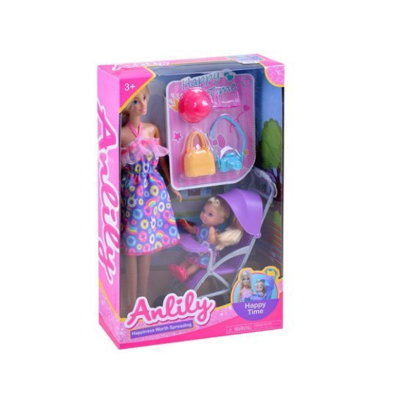 Păpușă cu bebe și cărucior Anlily Inlea4Fun 