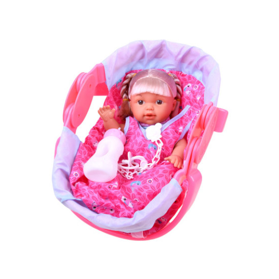 Păpușă cu scaun auto și accesorii - Inlea4Fun DOLLTOYS