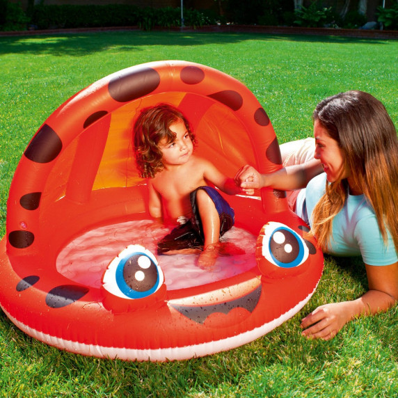 Piscină gonflabilă pentru copii cu copertină - BESTWAY 52189 - buburuză