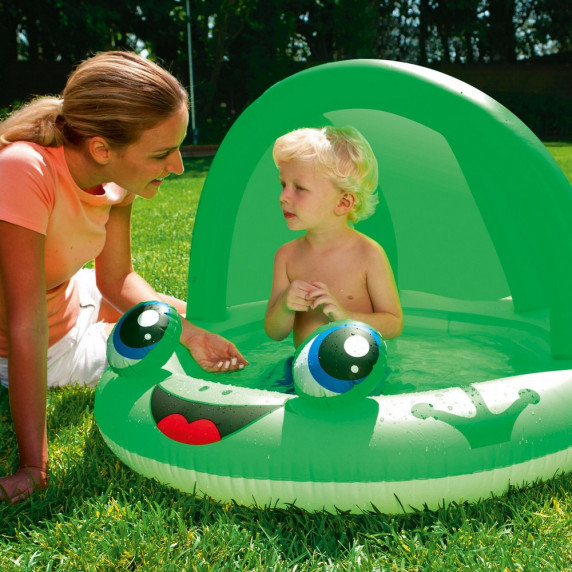 Piscină copii cu copertină, broască, BESTWAY 52189