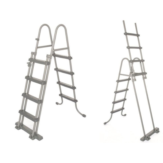 Kőmintás medence vízforgatóval és létrával 671x132 cm BESTWAY Power Steel 56889 
