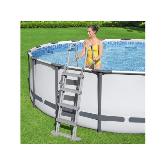 Medence papírszűrős vízforgatóval 457x107 cm BESTWAY 56488 Steel Pro MAX