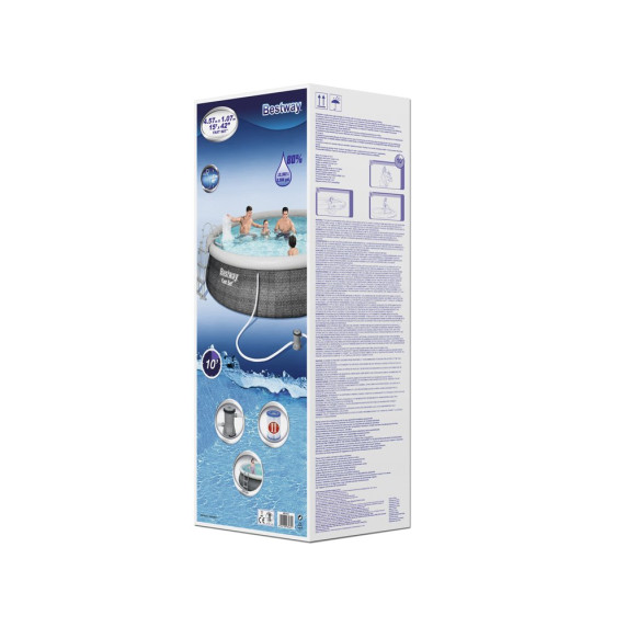 Mäkkostenný bazén BESTWAY 57372 Fast Set 457x107 cm s vodným obehovým papierovým filtrom