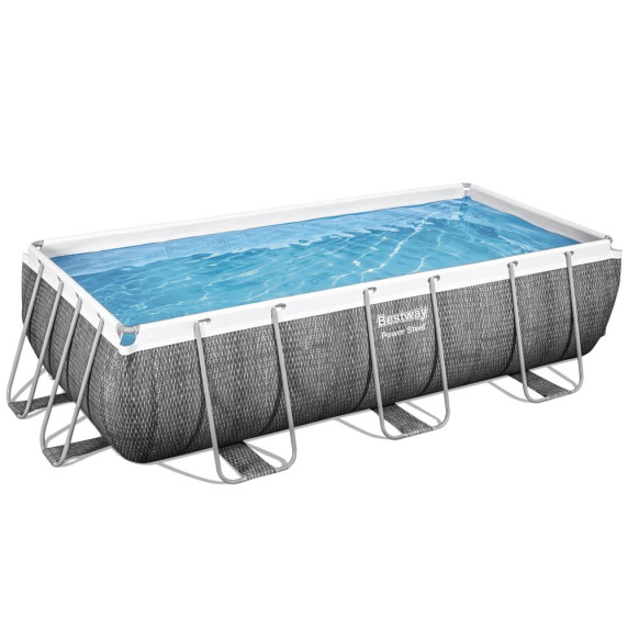 Bazén s konštrukciou 404 x 201 x 100 cm BESTWAY 56721 Power Steel + kartušovou filtráciou - imitácia dreva