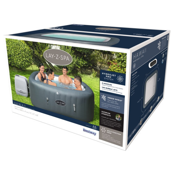 Felfújható masszázsmedence 180x71 cm BESTWAY 60031 Lay-Z-Spa HAWAII