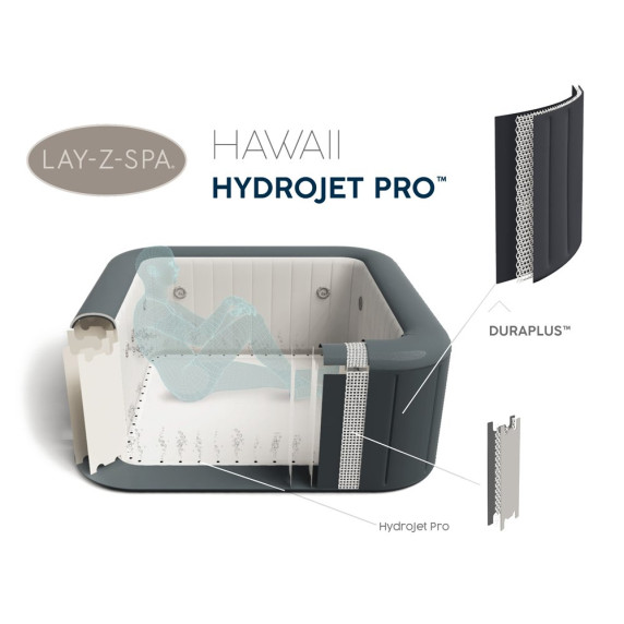 Felfújható masszázsmedence 180x71 cm BESTWAY 60031 Lay-Z-Spa HAWAII