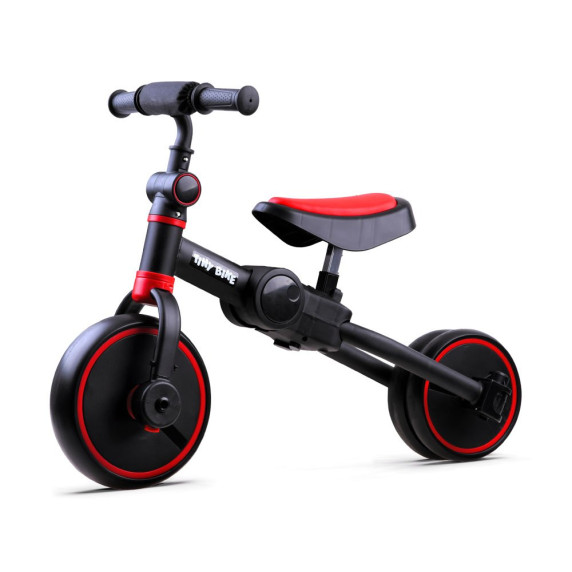 Detská trojkolka a odrážadlo 3 v 1 TINY BIKE - červené