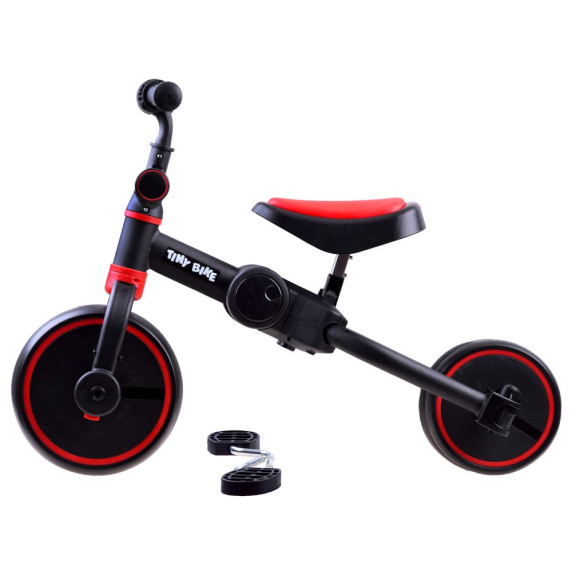 Detská trojkolka a odrážadlo 3 v 1 TINY BIKE - červené