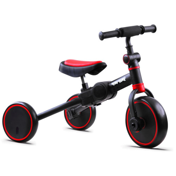 Detská trojkolka a odrážadlo 3 v 1 TINY BIKE - červené