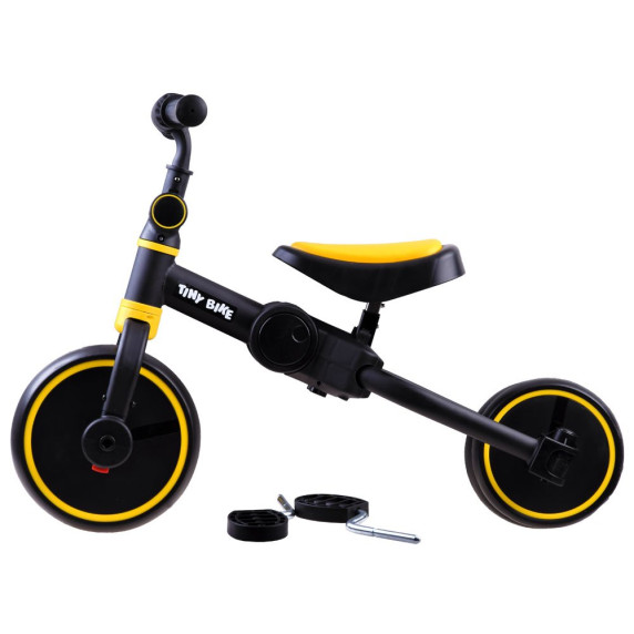 Tricicletă și bicicletă fără pedale 3in1 Tiny Bike - galben/negru