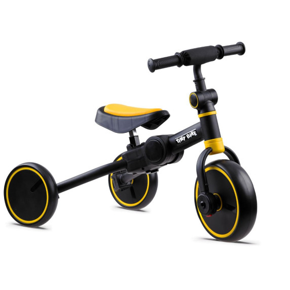 Tricicletă și bicicletă fără pedale 3in1 Tiny Bike - galben/negru