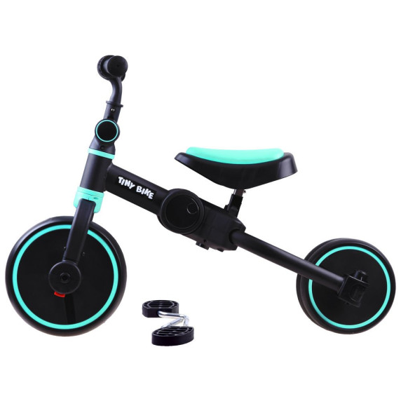 Detská trojkolka a odrážadlo 3 v 1 TINY BIKE - mätové