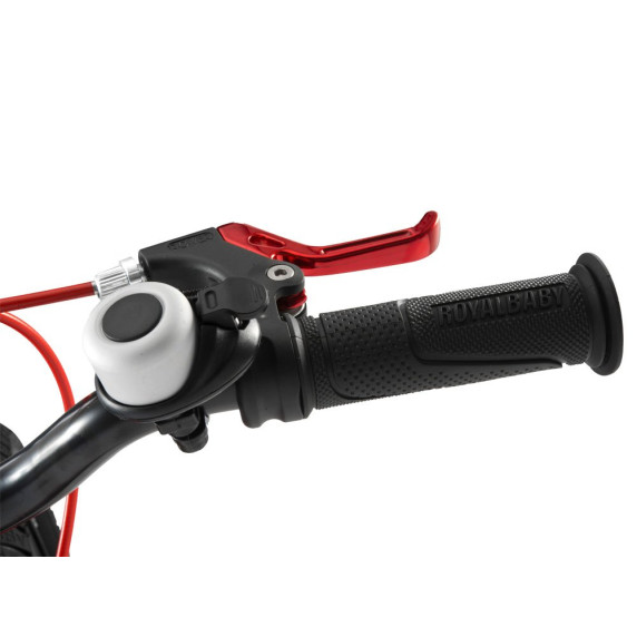 Detský bicykel RoyalBaby  Rower 14" Space Shuttle RB14-22 s vodiacou tyčou - biely