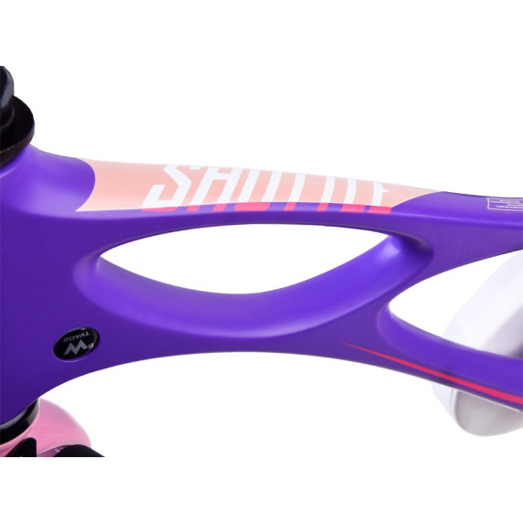 Gyerek bicikli ROYALBABY Rower 14" Space Shuttle RB14-22 + szülőkar - lila
