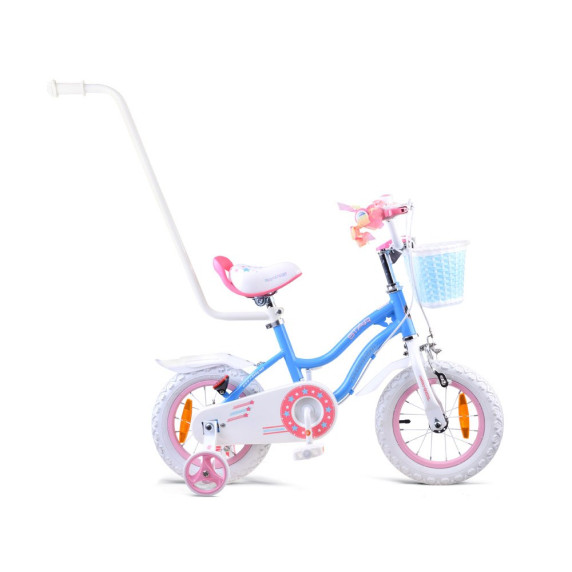 Bicicletă copii cu ghidaj Royalbaby Star Girl 12" RB12G-1 – albastru