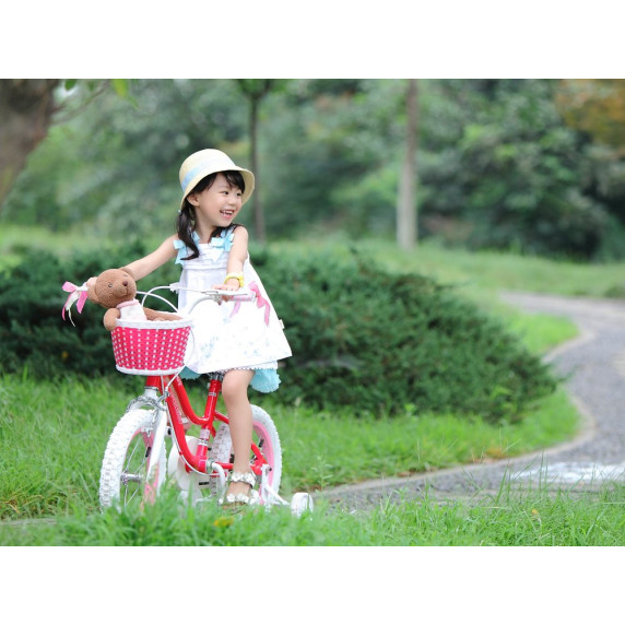 Bicicletă copii cu ghidaj Royalbaby Star Girl 12" RB12G-1 – albastru