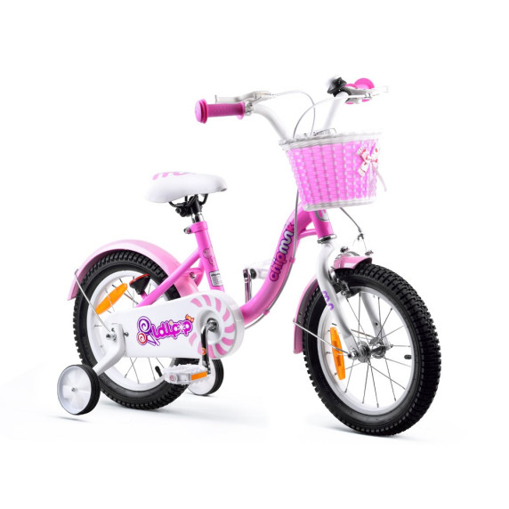 Gyerek bicikli ROYALBABY Chipmunk MM 14" CM14-2 + szülőkar - rózsaszín
