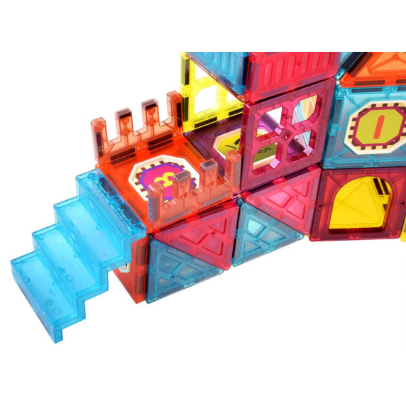 Mágneses építőjáték 111 darabos Inlea4Fun MAGNETIC DIY