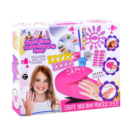 Körömdíszítő készlet gyerekeknek Inlea4Fun FASHION MANICURE SET