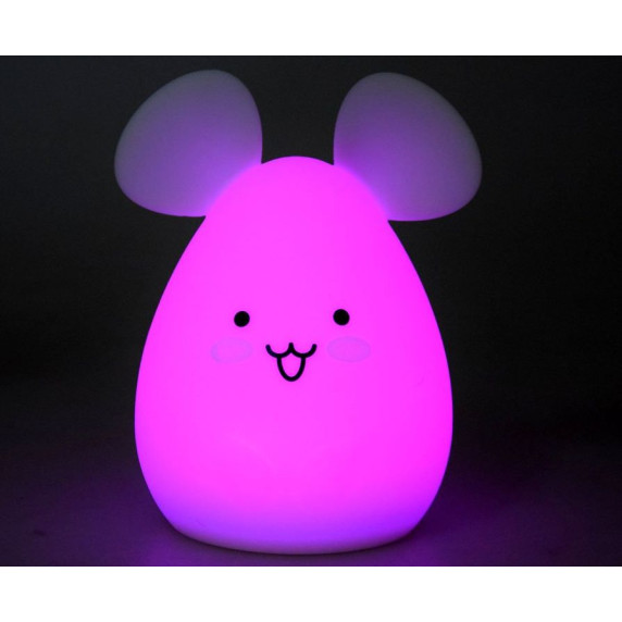 Detská nočná lampa silikónová LED - myš