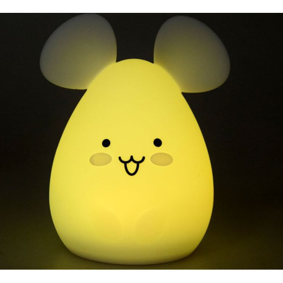Detská nočná lampa silikónová LED - myš