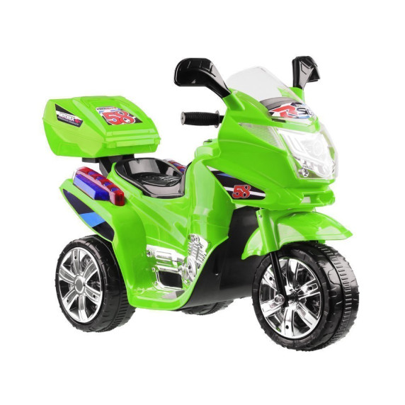 Motocicletă electrică cu iluminare LED - verde - Inlea4Fun