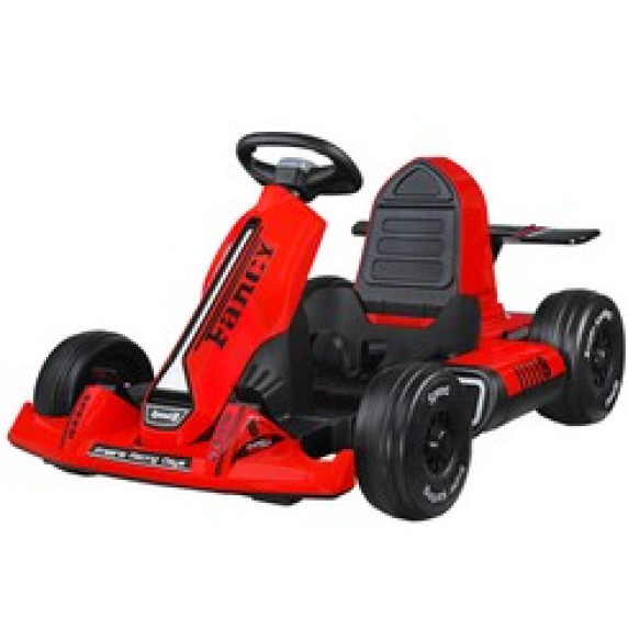 Elektrický gokart s diaľkovým ovládačom Fancy - červený